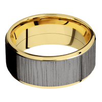 14K Yellow Gold + Polish , Sand Finish