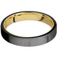 Zirconium + Crosssatinblack Finish + 14K Yellow Gold