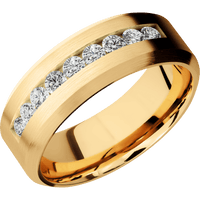 10K Yellow Gold + Satin , Satin Finish