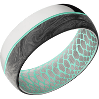 10K White Gold + Polish Finish + Robins Egg Blue