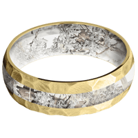 18K Yellow Gold + Rock Finish + King's Snow