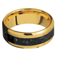 18K Yellow Gold + Sand , Polish Finish