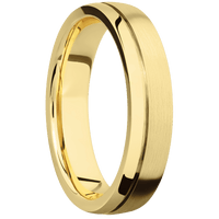 10K Yellow Gold + Satin , Polish Finish