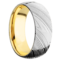 Woodgrain + Polish Finish + 14K Yellow Gold
