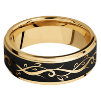 10K Yellow Gold + Stone , Polish Finish