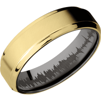 14K Yellow Gold + Anglesatin , Polish Finish + Tantalum Noir