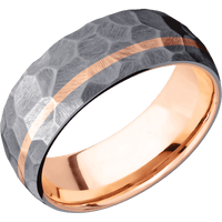 Tantalum + Rock , Rock Finish + 14K Rose Gold