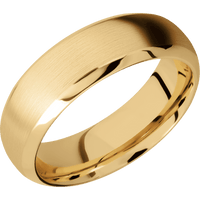 10K Yellow Gold + Satin , Polish Finish