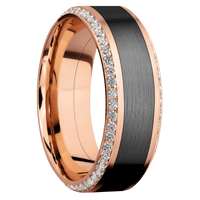 14K Rose Gold + Satin , Polish Finish