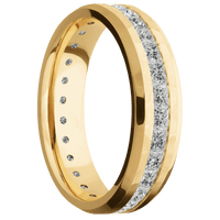 10K Yellow Gold + Hammer , Polish Finish