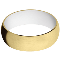 18K Yellow Gold + Satin Finish + White
