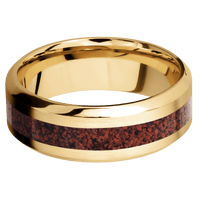 10K Yellow Gold + Satin , Polish Finish