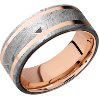 Meteorite + None Finish + 14K Rose Gold