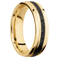 10K Yellow Gold + Stone , Polish Finish
