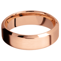 14K Rose Gold + Satin , Polish Finish