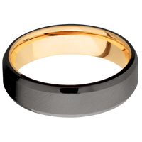 Tantalum Noir + Anglesatin , Polish Finish + 14K Yellow Gold