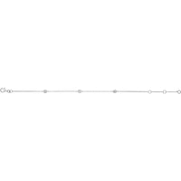 14K White Gold 1/6 CTW Natural Diamond Bezel-Set 3-Station 5 1/2-7" Bracelet