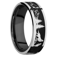 10K White Gold + Polish Finish + Zirconium