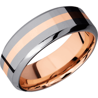 Tantalum + Polish , Polish Finish + 14K Rose Gold
