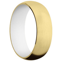 18K Yellow Gold + Satin Finish + White
