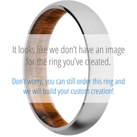 14K White Gold + Satin Finish + Desert Iron Wood