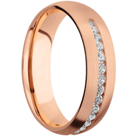14K Rose Gold + Satin Finish