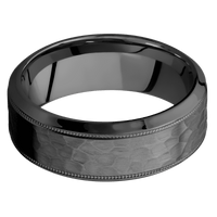 Zirconium + Hammer , Polish Finish