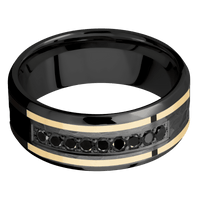 Zirconium + Hammer , Polish Finish