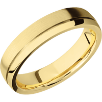 10K Yellow Gold + Satin , Polish Finish