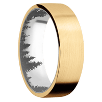 14K Yellow Gold + Satin Finish + Titanium
