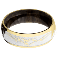 14K Yellow Gold + Polish Finish + Ziricote