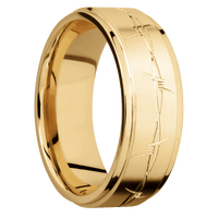 10K Yellow Gold + Bead , Polish Finish