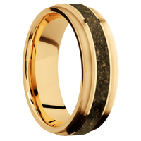 10K Yellow Gold + Polish , Satin Finish