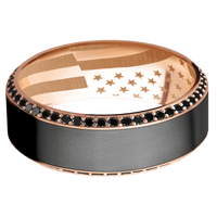 14K Rose Gold + Satin , Polish Finish