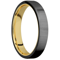 Zirconium + Crosssatinblack Finish + 14K Yellow Gold