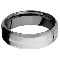 Titanium + Hammer , Satin Finish + Tantalum