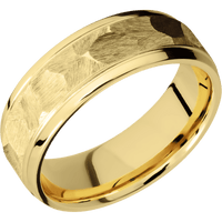 14K Yellow Gold + Rock , Polish Finish
