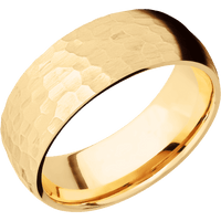 10K Yellow Gold + Hammer Finish