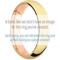 10K Yellow Gold + Polish Finish + 14K Rose Gold