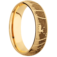 10K Yellow Gold + Satin Finish