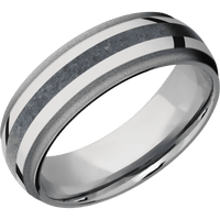 10K White Gold + Polish , Sand Finish