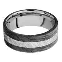 Forged Carbon Fiber + None Finish + 14K White Gold