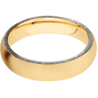 14K Yellow Gold + Satin Finish