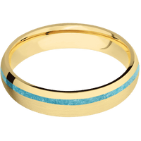 14K Yellow Gold + Satin , Polish Finish