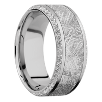 10K White Gold + Satin , Polish Finish