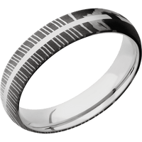 Damascus + Acid Finish + 14K White Gold