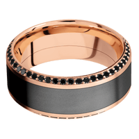 18K Rose Gold + Satin , Polish Finish