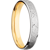 14K White Gold + Polish Finish + 10K Yellow Gold
