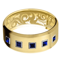 10K Yellow Gold + Satin , Satin Finish