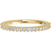 10K Yellow Gold band with 21 Princess Lab Grown Diamond having TCW-.63